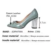 SOPHITINA Mode Damenschuhe Transparente dicke hochhackige kleine Schuhe spitze elegante handgemachte weibliche Pumps C996 210513