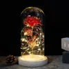 Valentinstagsgeschenk „Die Schöne und das Biest“, Blumenrose in Glaskuppel, LED-Lampendekoration, ideal für Freundin