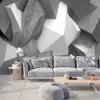 Papel de parede personalizado 3D espaço de cimento tridimensional placa de fundo especial