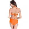 Women's Swimwear SWIMMART Original Design Scrunch Top Fully Lined 2PCS Women Removable Neck Halter Push Up 2021 Sex Girls Pos Bikini