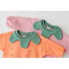 Spring Baby Girl Boy Rompers Long Sleeve Jumpsuit + Hat Clothes Cute Pumpkin Modelling 210429