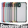 Custodie rigide in pelle trasparente opaca antiurto colore bordo per iPhone 12 11 Pro Max SE XR XS 6G 7 8 Plus