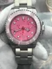 2021Deluxe mooie roze dot heren mechanische horloge liefde bloem vrouwen waterdichte automatische sport designer paar