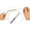 2021 Stainless Steel Drink Straw 6*0.5*215mm Reusable Rainbow Gold Metal Straight Bend Straws Drink Tea Bar Drinking fast ship