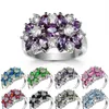 Drop 8 Style Luxury Jewelry 925 Sterling Silver Marquise Cut Amethyst Gemstones Women Wedding Bridal Ring för LZ1329277L