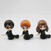 6pcs Harrying Movie Pottering Hermionees Snapees Wand Broom Broom Diy Personagens Figuras de Ação de Ação Presentes de Aniversário Model303D4488421