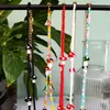 Chains Korean Colorful Mushroom Acrylic Beaded Necklace For Women Girls Summer Y2K Vacation Jewelry Simple Choker Sweet Mujer Collares