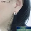 Stud MAIKALE Classic U-shape Earrings For Women Jewelry Cubic Zirconia Silver Color Plated Temperament Korean Gifts1