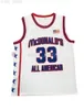 дешевые пользовательские трикотажные трикотажные изделия McDonald's 33 All-American Baskether Baskets White XS-5XL NCAA