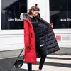 Women's Trench Coats 2022 Arrival Women Winter Jacket Double Two Sides Hooded With Fur Collar Ladies Coat Long Warm Thicken Female Parka