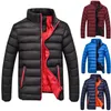 Mode Mannen Ultralight Lange Mouw Zipper Stand Kraag Winter Warm Slim Fit Dikke Bubble Down Coat Casual Jack Bovenkleding # 35