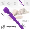 Massagem Artigos Magic Wand 2 em 1 Plugue Anal Masturbator Feminino Lésbicas 10 Modos Vibrador Erotic Machine Sexy Brinquedos Para As Mulheres Adultos Products