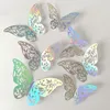 Adesivo da muro di cristallo effetto 3D Bella farfalla per la decorazione della casa della decorazione della parete della camera dei bambini