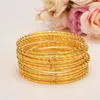 Brazalete de 65mm y 24 quilates chapado en oro, Color de moda de África etíope para mujer, pulsera africana para novia, boda, regalos de joyería Melv22