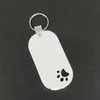 Jóias Hollow Animal Pegadas Hardboard de madeira Chaveiros Em Branco Retângulo MDF Sublimação Transferência de Calor Keychain Kit