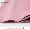 Yitimuceng Piink Vestidos Mulheres Verão Dobra Zíper Alto Cintura Suff Sleeve Trompete V-Neck Coreano Moda Elegante Vestido 210601