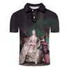 Polos pour hommes chemise grande taille 2022 été Art mondialement célèbre peinture impression 3D séchage rapide revers hommes