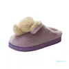 Höst och vinter Inomhus Tjock Soled Home Slitstarkt Anti-Skid Half Pack Heel Plush Slippers Elephant Dekorativa Kvinnors