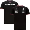 2-kleuren F1-2021 Racing Teamsport T-shirt met korte mouwen Polyester Sneldrogend Kan worden aangepast