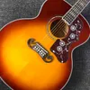 CORPO GJ200 PERSONALIZZATO 43 POLLICI JUMBO Chitarra elettrica acustica ACERO FIAMMATO LATO POSTERIORE