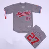 Män Montreal Expos Jersey Baseball 12 Tom Brady 27 Vladimir Guerrero 34 BryceHarper Pedro Martinez Dawson Rainer Carter Red Blue Retro Hof