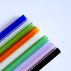 Borosilicate Drinking Straws 9 Colors 8mm Glass Heat Resistant Milk Tea Glass Straight Fruit Juice Feeding Straw 365 K2