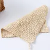 Toalla de limpieza de Sisal 100% natural para el cuerpo del baño, paño de lavado de Sisal de lino exfoliante, paño de ducha de 25*25cm, tela de lino de Sisal