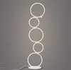Nordic Ring Touch Schakelaar LED-vloerverlichting Lampen Kunst Interieur Woondecoratie Moderne Standing voor Woonkamerverlichting