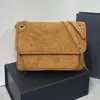 Messenger Bag Women Handbag Purse Chain Crossbody Bags Plain Corduroy Thread Gold Hardware Envelope Style Hasp Internal Zipper