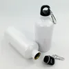 Sublimação Tumblers 600ml Garrafas de água de alumínio de alumínio de esportes garrafa portátil portátil de café ao ar livre com punho A02