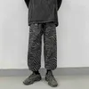 Full print zebra pattern casual pants men's spring and autumn style Korean loose nine-point pants casual hip hop trousers 210930