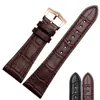 25mm hoge kwaliteit lederen bands riem zwart bruin zilverachtig gesp horloge mannen accessoires