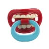 Silicone Rolig Nippel Dummy Baby Soother Joke Prank Toddler Pacy Orthodontic Teether Pacifier Julklapp 5 st / set