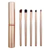 5-teiliges tragbares Reise-Mini-Augen-Make-up-Pinsel-Set für Lidschatten, Eyeliner, Augenbrauen, Lippen-Make-up, professionelle Werkzeuge