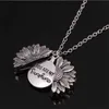 Collier fleur You Are My Sunshine pour femmes, médaillon ouvert, pendentif tournesol