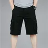 Shorts Cargo Masculino Verão Casual Praia Algodão Masculino Plus Size 46 Multi-Bolso Baggy Calças Curtas Masculinas