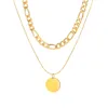 Boyun Altın Zinciri Üzerinde Vintage Kolye Kadın Mücevherleri Kızlar İçin Katmanlı Aksesuarlar Giyim Estetik Hediyeleri Moda Kolye 52248J