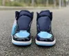 Más nuevo popular 1 obsidiana azul chill blanco hombre diseñador zapatos de baloncesto Descuento I UNC IC Patent Patent Fashion Fashion Los entrenadores de moda vienen con