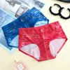 Denim culotte courte Boxer Shorts impression numérique rouge bleu Biniki culotte femmes sous-vêtements Lingerie mode vêtements Will et Sandy