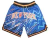Men\\r \\rYork\\rKnicks Finely embroidered basketball shorts,Fine tight embroidered zip-up pocket basketball shorts