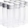 収納箱の世帯の雑貨25ml透明/白の小さいプラスチックペットボトル化学バイアルの試薬容器のアルミニウム蓋付き
