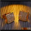 Drop Delivery 2021 Mens Hip Hop Stud Jewelry Fashion Gold Sier Simulated Diamond Square Earrings For Men A5Smt