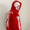 Herrenjacken Bigorange Hip Hop Graffiti Fashion High Street Cardigan Jacke Übergroßer Hoodie Skull Painting Sweatshirttop