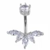 D1039 Zircon Belly Navel Ring Clear Colors0123456785310293