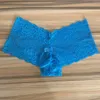 6 Pieces a Pack Ladies Lace Panties Sexy Underwear Women Boyshort Lingerie See Through Culotte Femme Intimates Solid Color XXL 210730