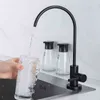 Rubinetti da cucina neri Rubinetto per bere direttamente per cucina Rubinetto per filtro acqua Acciaio inossidabile Sistema di purificazione RO Osmosi inversa 211108