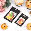 100pcs/lot Resealable Bags Self Sealing Storage Bag with Window Smell Proof Packaging Foil Pouch for Coffee Jewelry