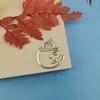 10pcs/Lot Cute Cat Pearl Metal Charms Earrings DIY Accessories Hollow out Design Pendants Fit Jewelry Make Craft