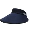 Summer Sun Hat Regulowane duże głowy szerokokąpione plażę UV Ochrona przedsiębiorczości Paknabka dla kobiet Kobiet Hats Cycling Cap Wide Brim ELOB22