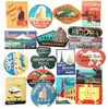 50 pcs-pack vintage retro hotel viagens vinil adesivos à prova d'água para garrafa de água Laptop Car Planner Scrapbooking Telefone Mac Wardrobe Porta Da Parede De Parede Decalques